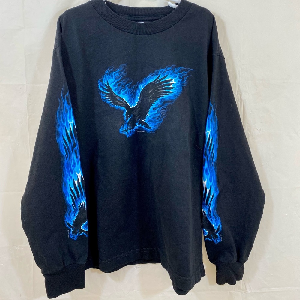 Eagle long sleeve tee shirt plain back.